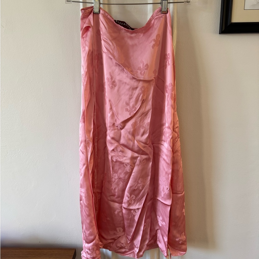 Pink Floral Alexa Chung Wrap Skirt